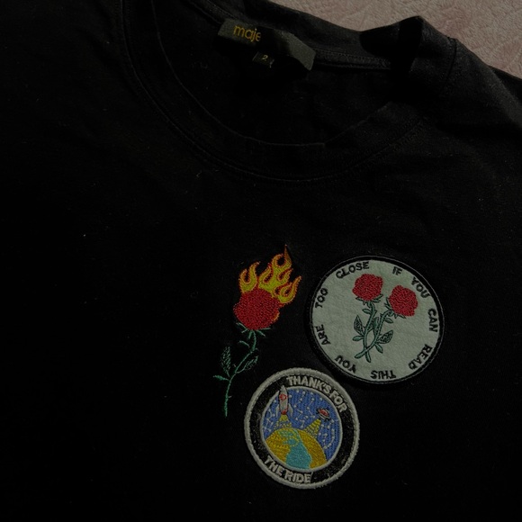 MAJE Tshirt with graphic patchwork - Picture 2 of 2